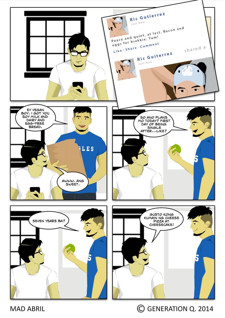 Waking up to breakup social media posts after a seven-year relationship, Jao navigates his first official day of singlehood with grocery deliveries and dairy cravings.