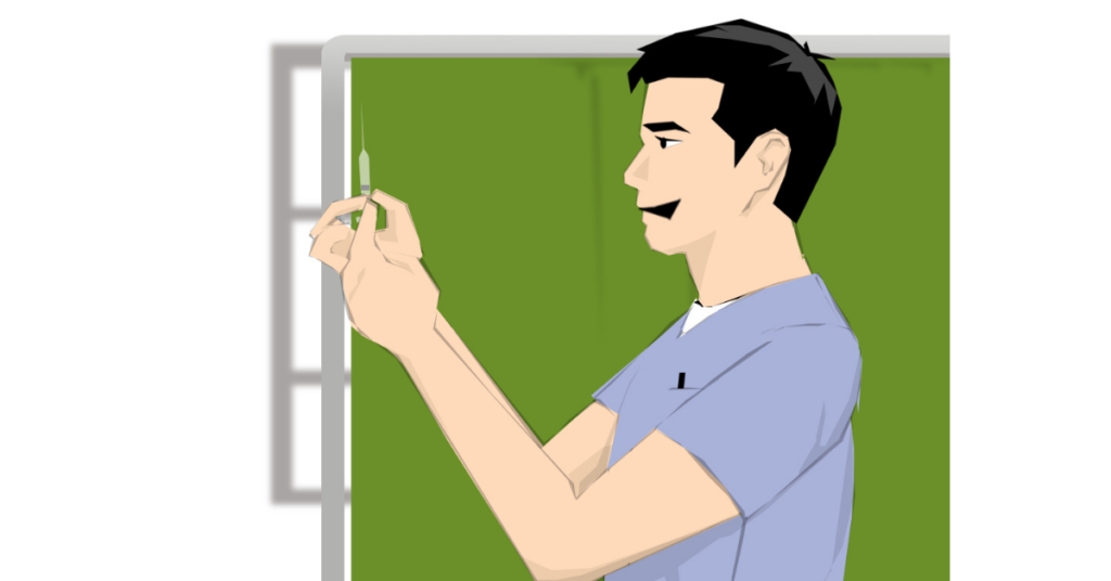 Generation Q Episode 1.5 The Nurse Marc gets a tetanus shot in the clinic